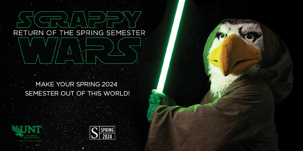 2023 "Scrappy Wars" Art with Scrappy in a robe holding a lightsaber